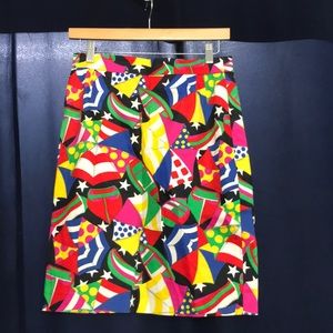 Colorful Escada Margaretha Ley cotton skirt